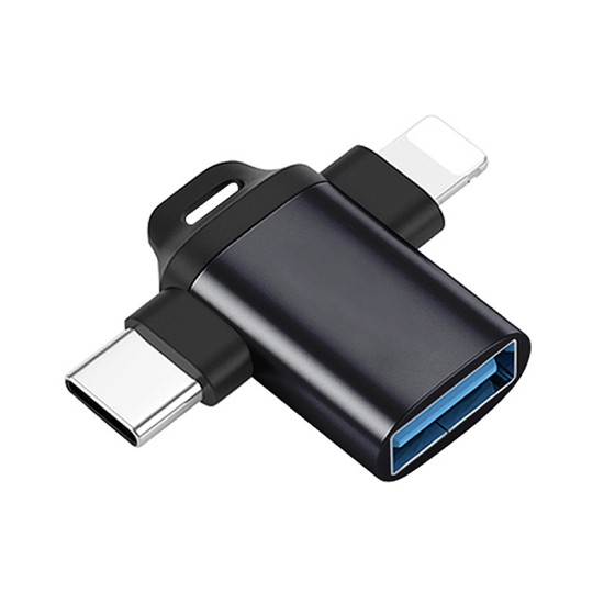 Adaptador USB OTG lightning + Tipo C Adaptador USB OTG lightning + Tipo C