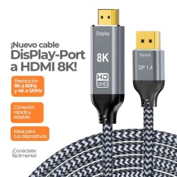 Cable DisplayPort a HDMI 8K