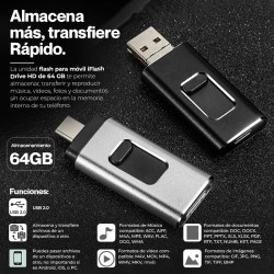 Memoria para celular iFlash Drive HD 64GB