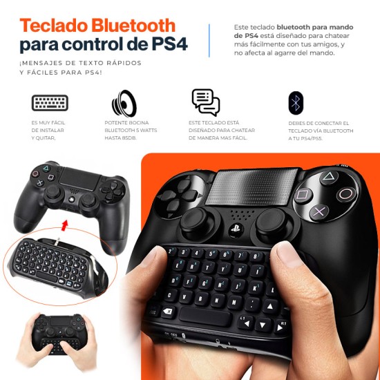Teclado Bluetooth para control de PS4 Teclado Bluetooth para control de PS4