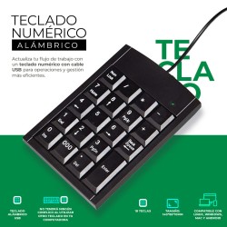 Teclado numérico alámbrico