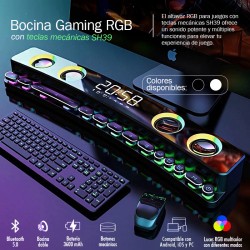 Bocina Gaming RGB con teclas mecánicas SH39 Bocina Gaming RGB con teclas mecánicas SH39