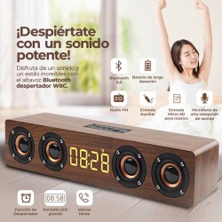 Bocina bluetooth con despertador W8C Bocina bluetooth con despertador W8C