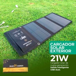 Cargador portátil de carga rápida 21W solar