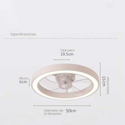 Lámpara minimalista con ventilador 110-120V