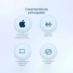 Cable USB Macho a lightning Hembra