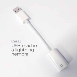Cable USB Macho a lightning Hembra