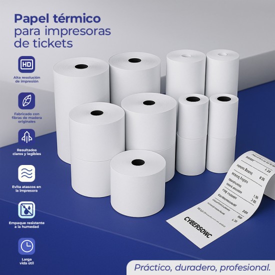 Papel térmico (Set de 10 rollos) Papel térmico (Set de 10 rollos)