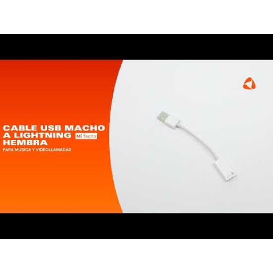 Cable USB Macho a lightning Hembra